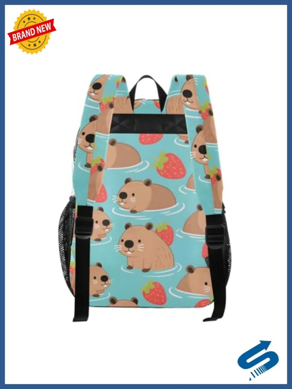 Clear Fashion Backpack for Women Men, PVC Travel School Daypack with Capybara